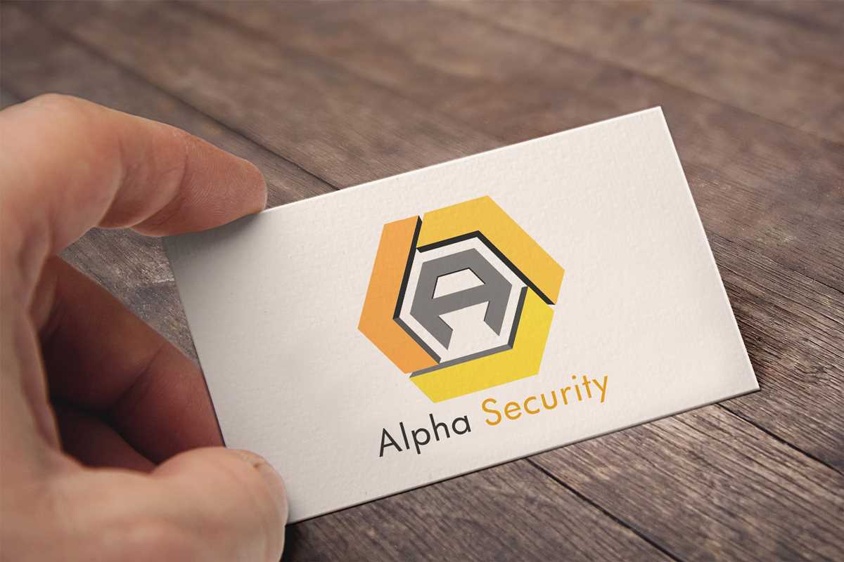 brochure design, Alpha-Security_vcard
